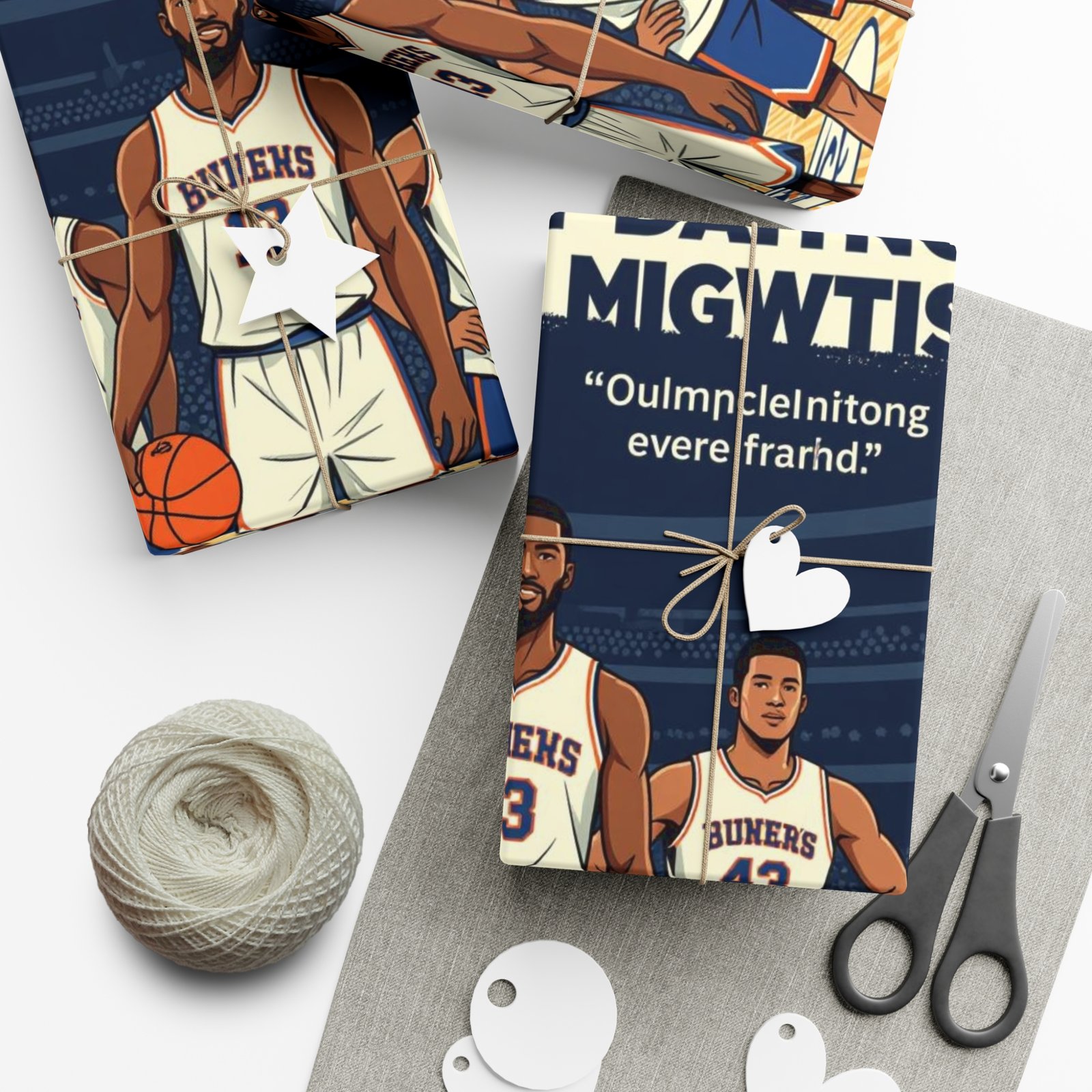 Basketball Gift Wrap Paper - Fun Sports Wrapping Paper for Birthdays, Holidays, Sports Events, and Celebrations, Unique Gift Packaging Ideas - Image 2