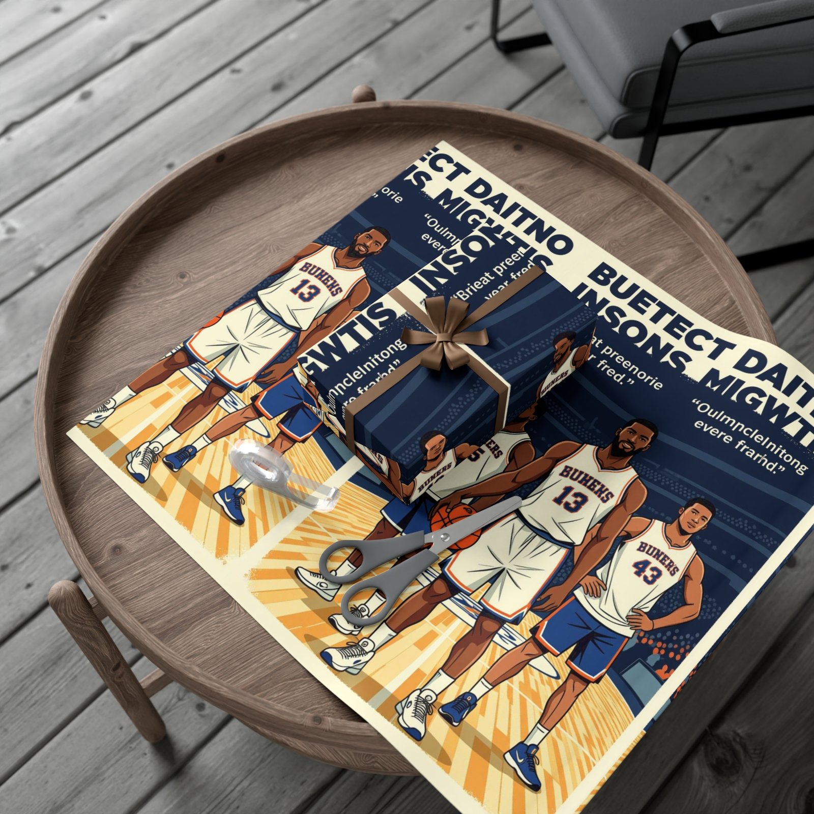 Basketball Gift Wrap Paper - Fun Sports Wrapping Paper for Birthdays, Holidays, Sports Events, and Celebrations, Unique Gift Packaging Ideas - Image 7