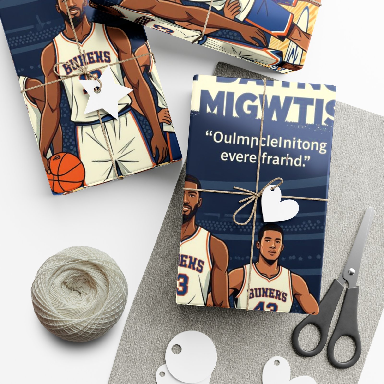 Basketball Gift Wrap Paper - Fun Sports Wrapping Paper for Birthdays, Holidays, Sports Events, and Celebrations, Unique Gift Packaging Ideas - Image 6