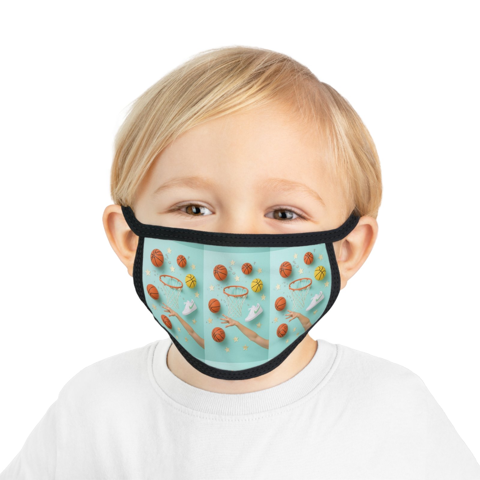 Youth Sports Theme Face Mask, Kids Basketball Mask, Comfortable Kids Masks, Sports Gift for Children, Fun Protective Face Cover - Image 4