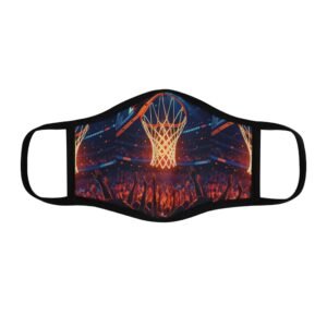 Basketball-Themed Fitted Face Mask, Sports Mask for Fans, Athletic Accessories, Game Day Wear, Unisex Mask