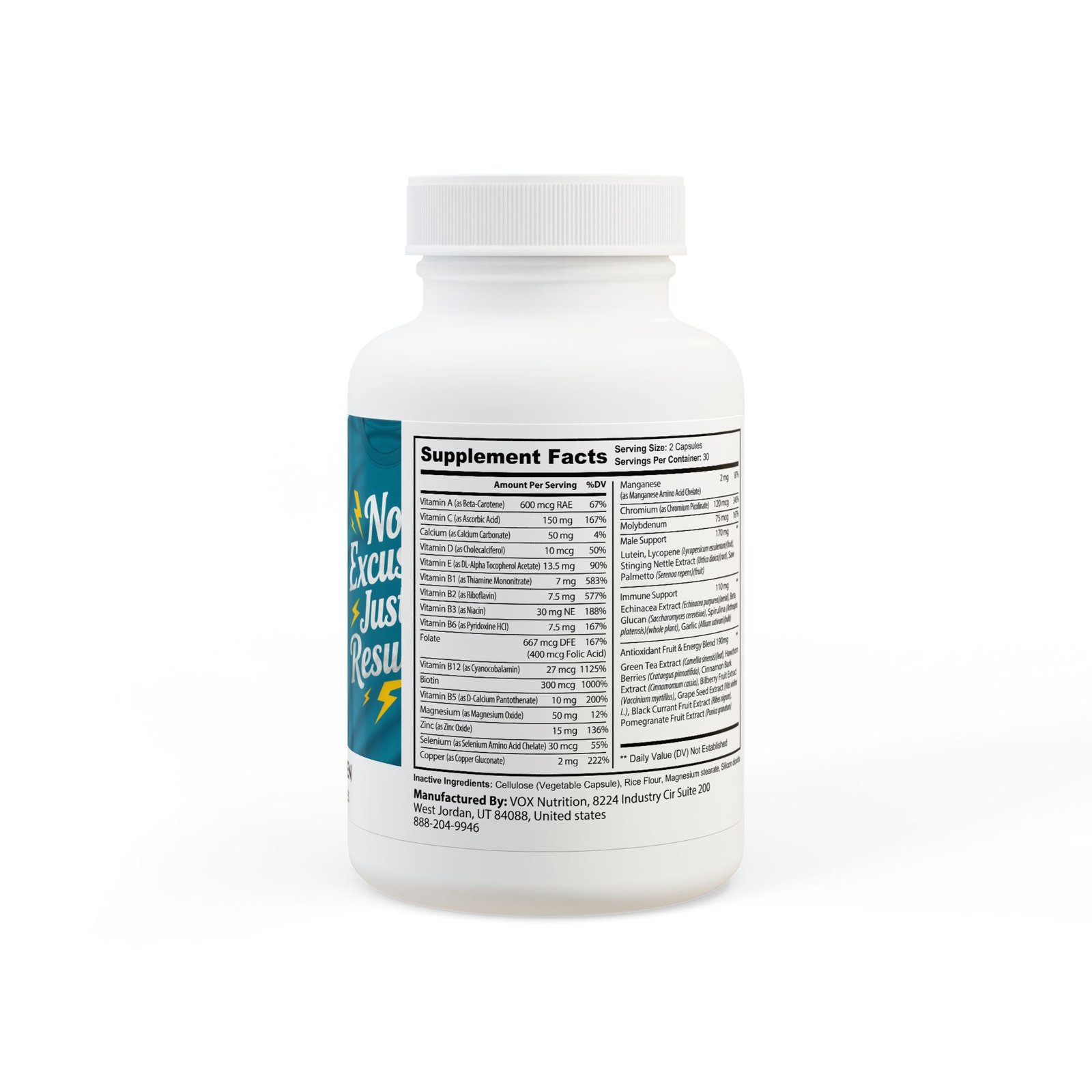 Multivitamin for Men Supplement (60 Capsules) - Image 3