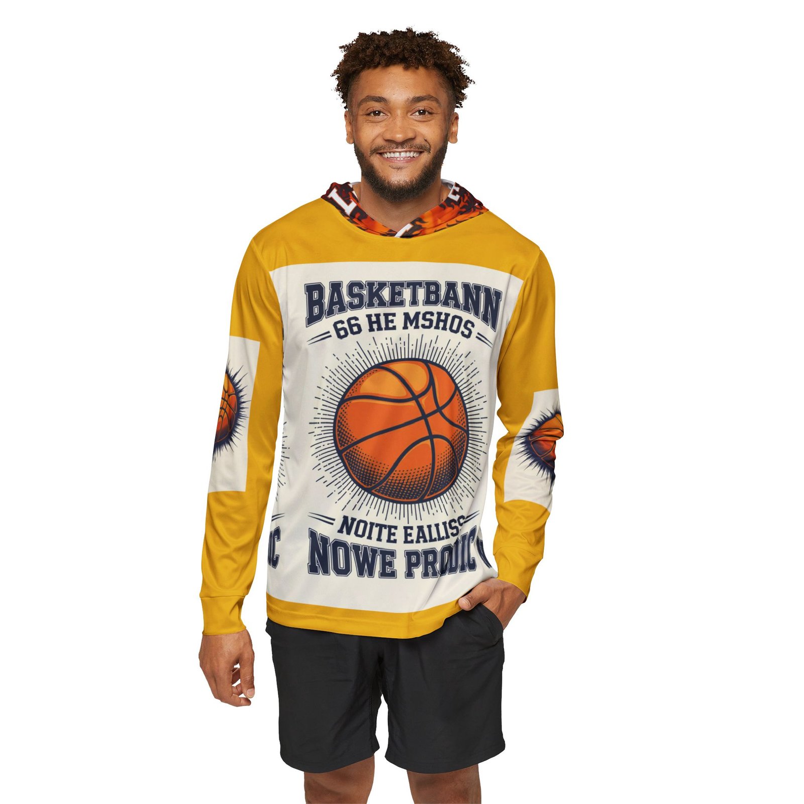 Men's Basketball Warmup Hoodie, Sportswear Gift, Athletic Apparel, Sports Hoodie, Team Spirit Gear - Image 3