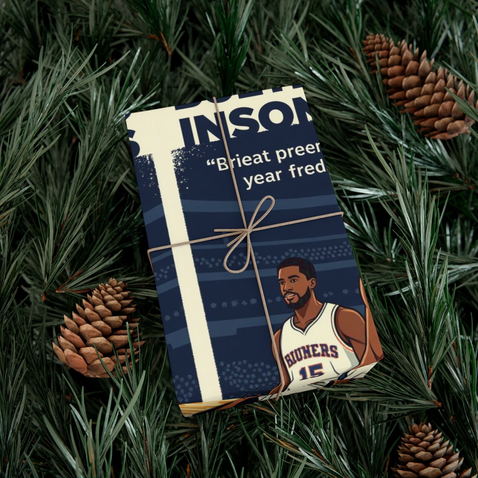 Basketball Gift Wrap Paper - Fun Sports Wrapping Paper for Birthdays, Holidays, Sports Events, and Celebrations, Unique Gift Packaging Ideas - Image 4