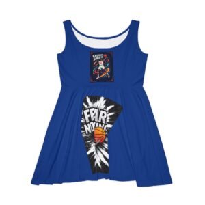 Women's Basketball Skater Dress, Sporty Casual Dress, Gift for Sports Fans, Summer Party Dress, Fun Skater Dress