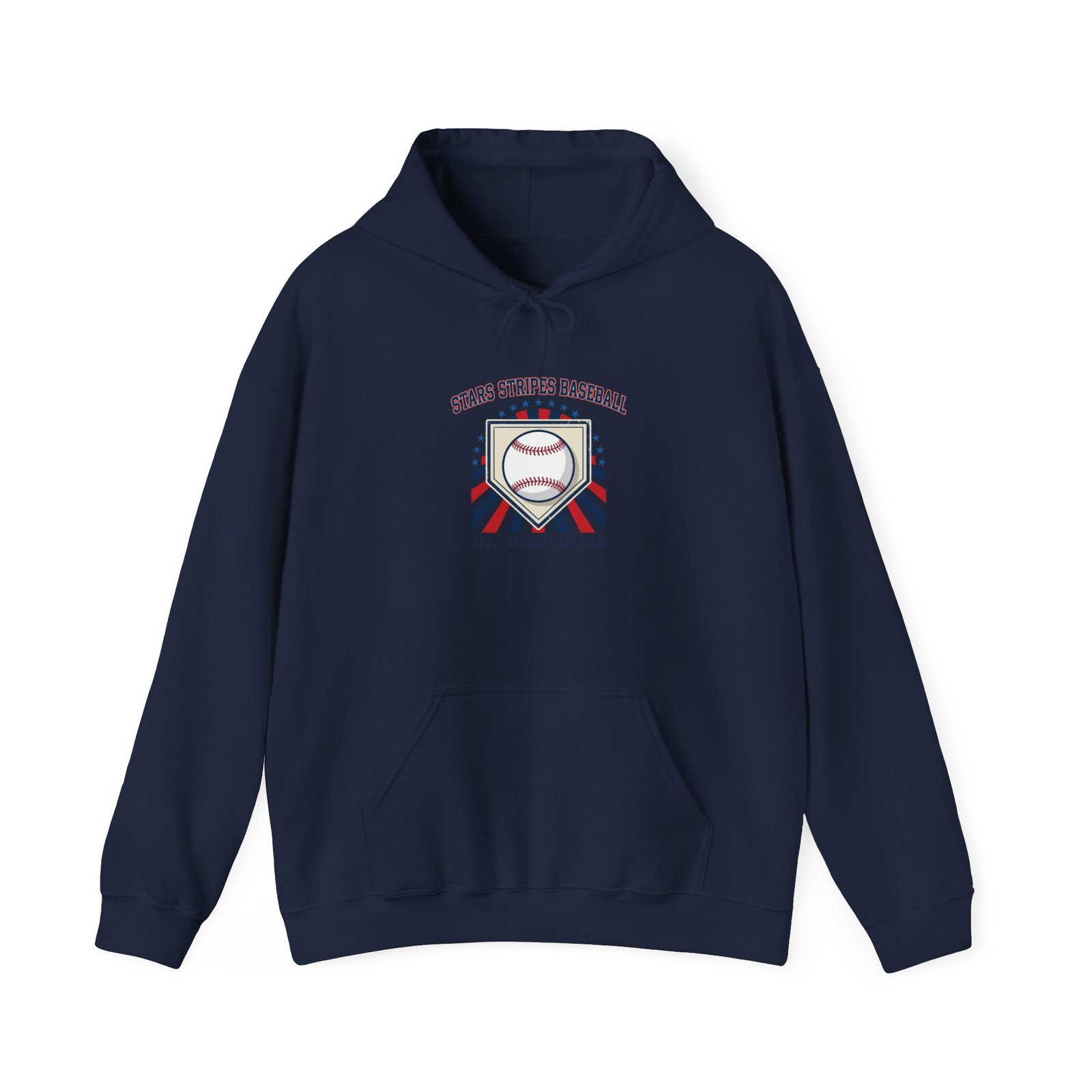 All American Baseball Crest Hoodie | patriotic baseball graphic, vintage ballpark aesthetic - Image 17