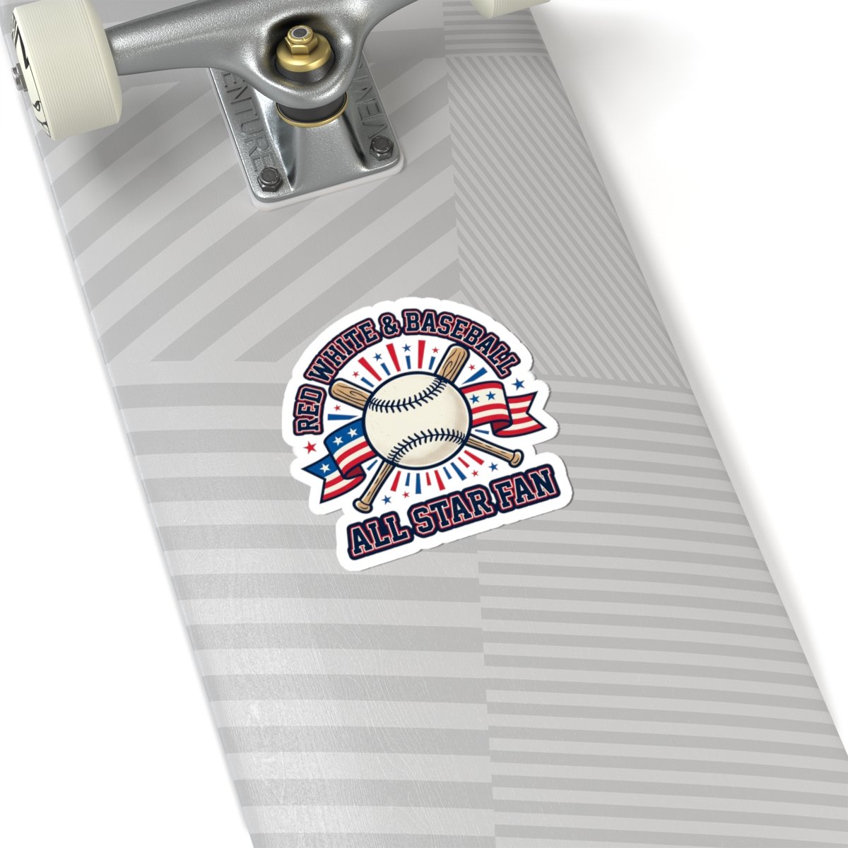 Patriotic Baseball All Star Fan Sticker | Red White Blue Ballpark Aesthetic - Image 8