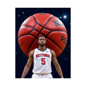 Basketball Satin Posters for Fans, Sports Decor, Wall Art, Gamer's Room Decor, Athletic Gift Ideas