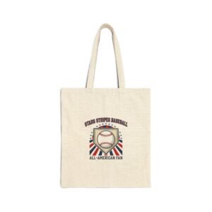 All‑American Baseball Graphic Tote, patriotic baseball fan, vintage ballpark aesthetic