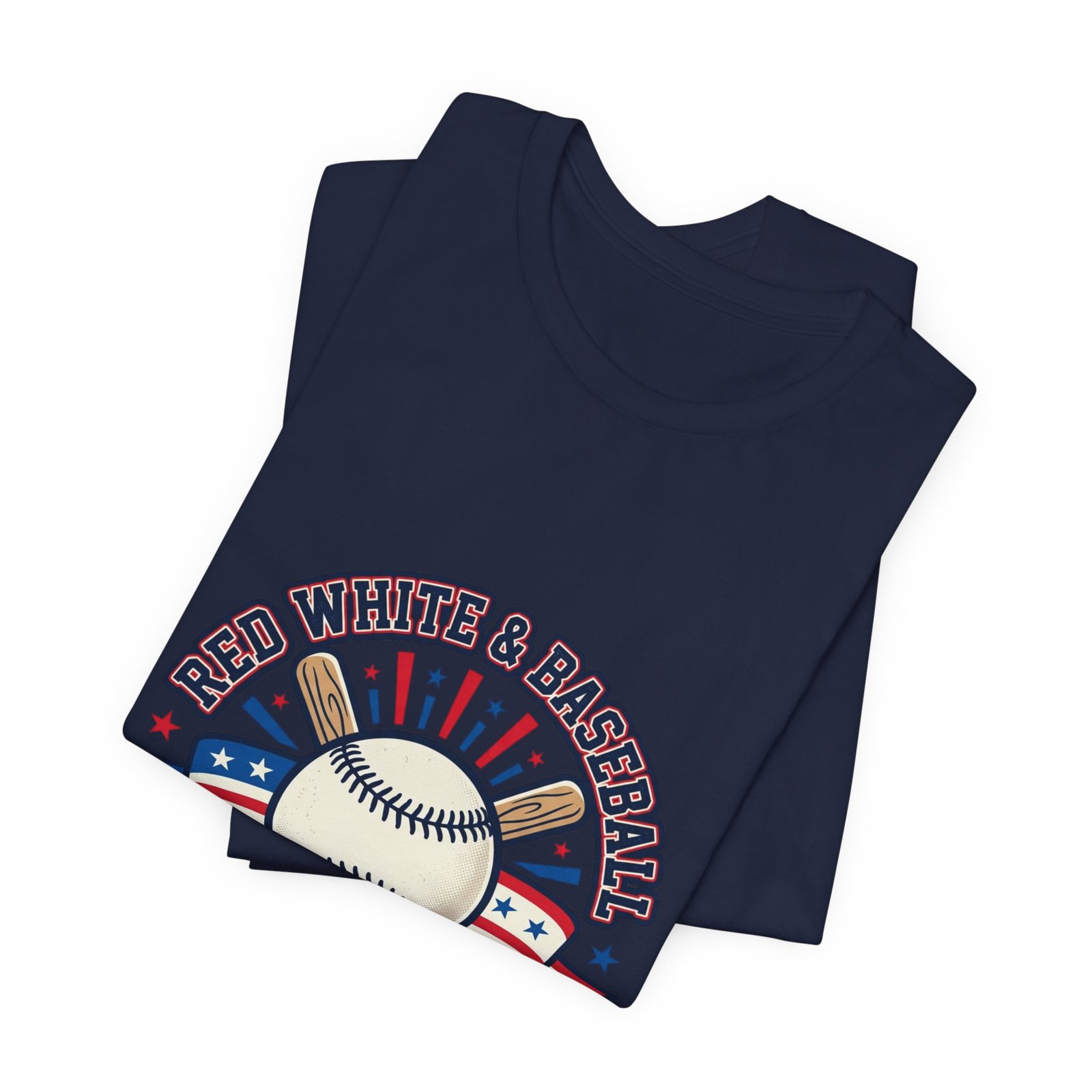 All Star Fan Baseball Tee | Patriotic Baseball Graphic, Red White Blue Shirt - Image 19