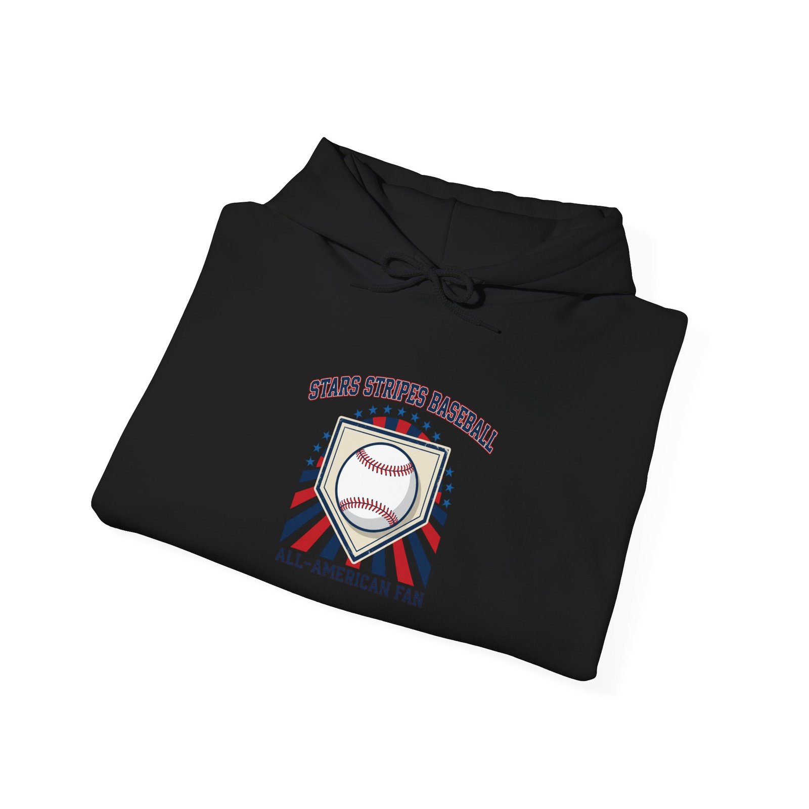 All American Baseball Crest Hoodie | patriotic baseball graphic, vintage ballpark aesthetic - Image 8