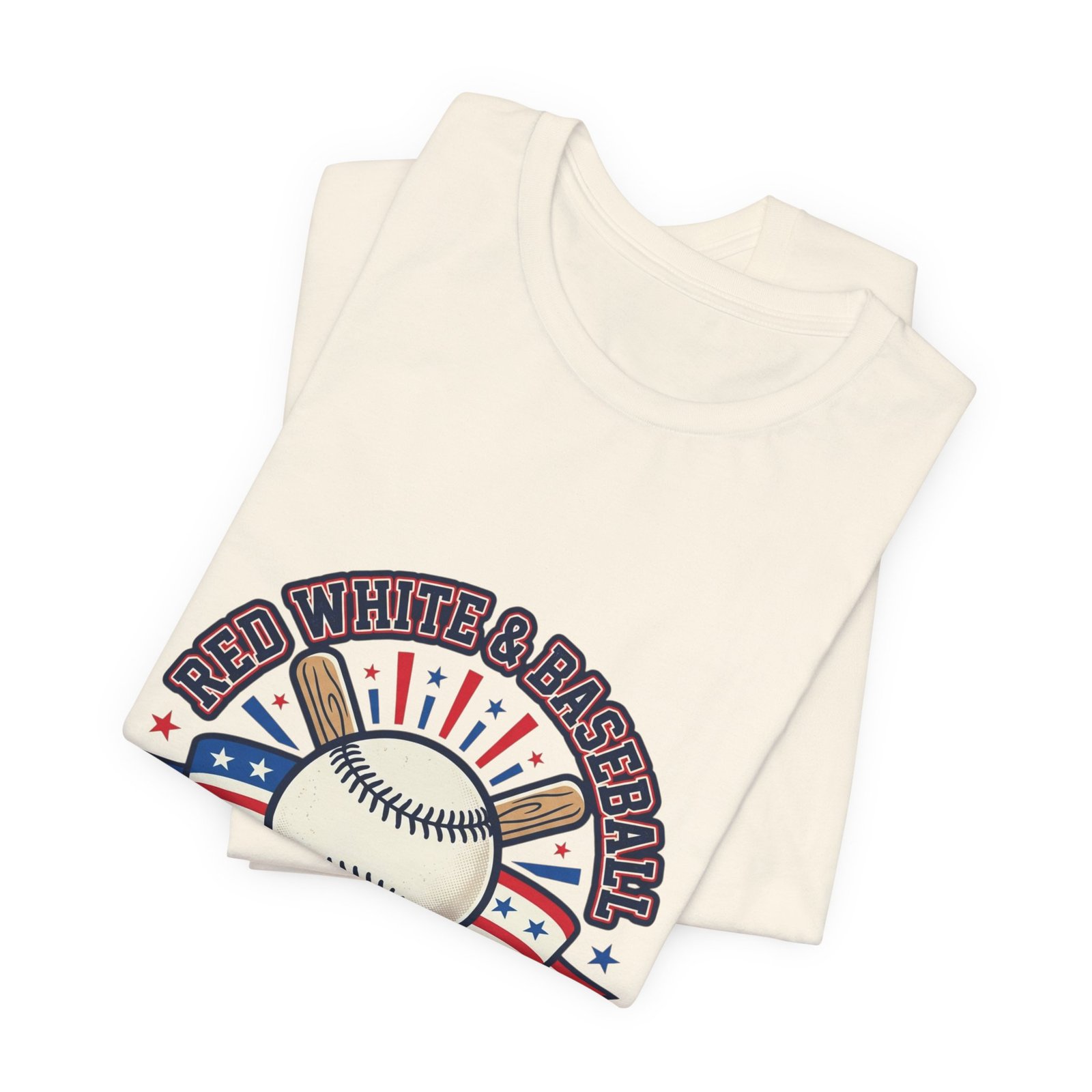 All Star Fan Baseball Tee | Patriotic Baseball Graphic, Red White Blue Shirt - Image 11