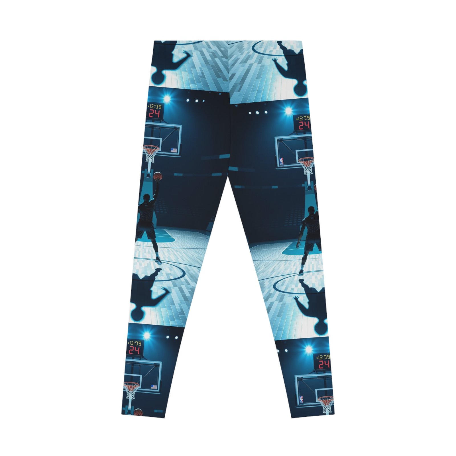 Basketball Print Leggings, Activewear, Sports Leggings, Gifts for Athletes, Gym Fashion, Casual Wear - Image 2
