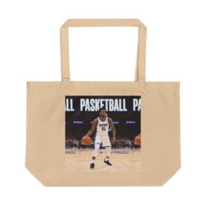 Basketball Eco Tote Bag, Large Reusable Shopping Bag, Basketball Lover Gift, Sports Gear, Gym Bag, Eco-Friendly Tote