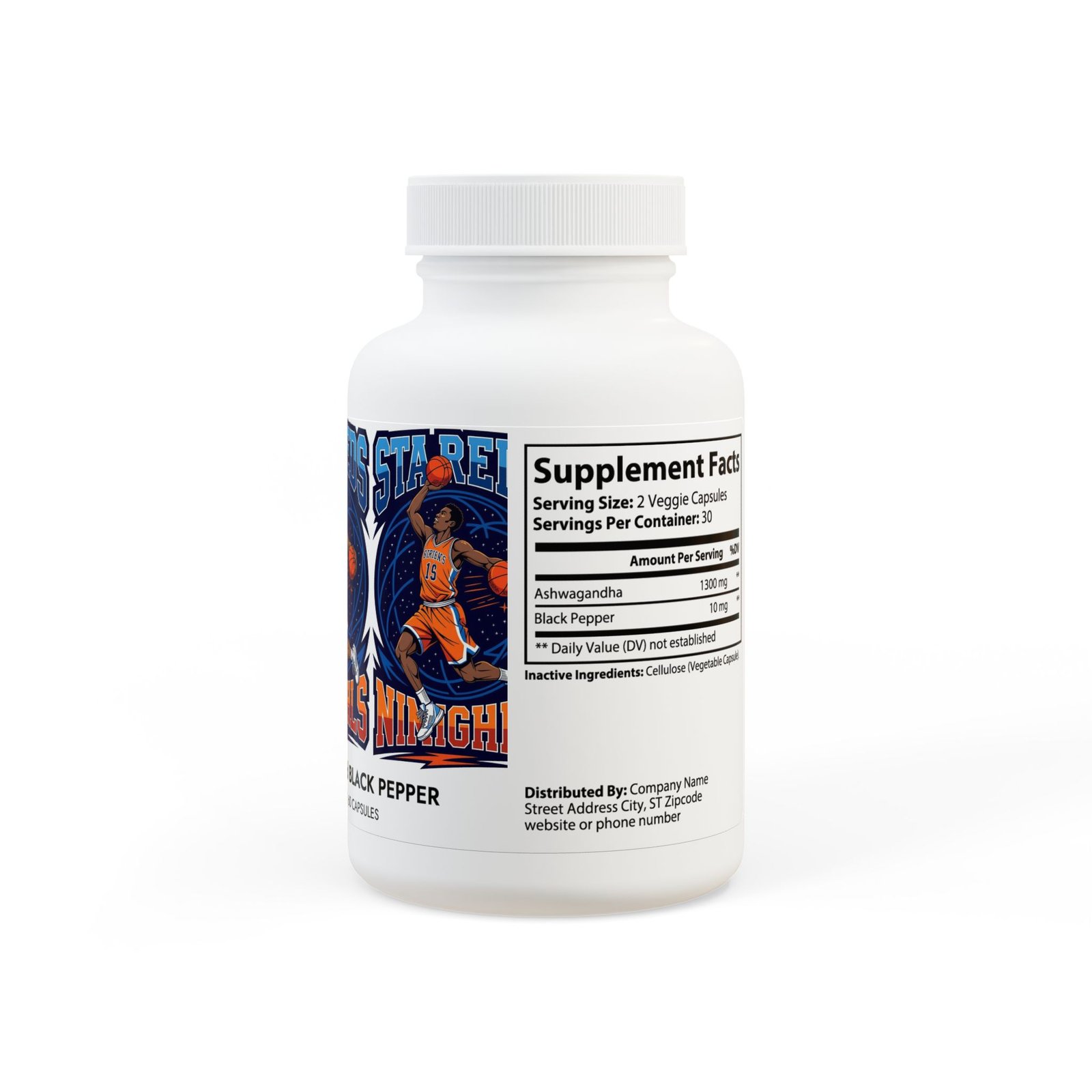 Ashwagandha and Black Pepper Supplement (60 capsules) - Image 3