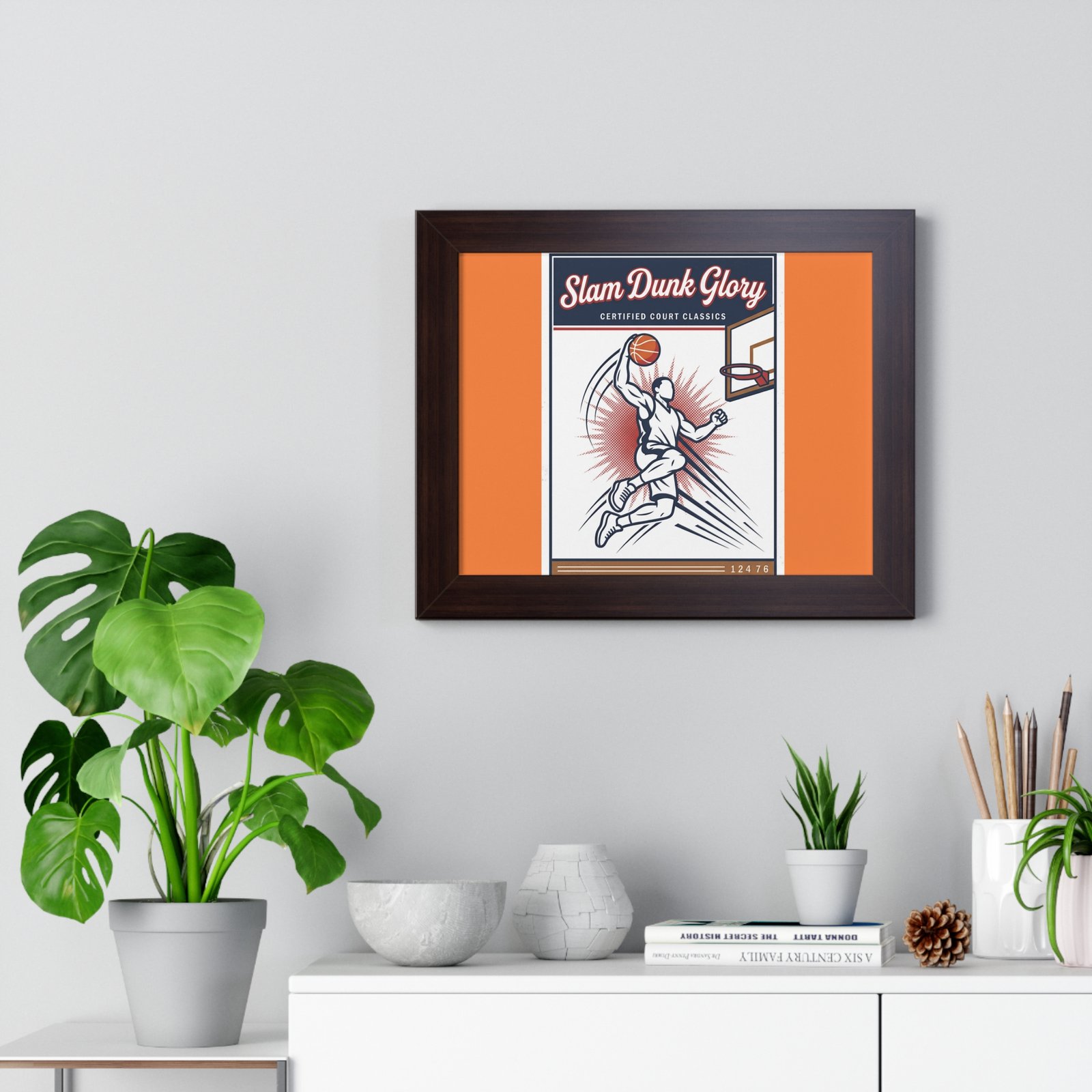 Slam Dunk Glory Horizontal Poster — 'Game On' Vintage Basketball Print - Image 5
