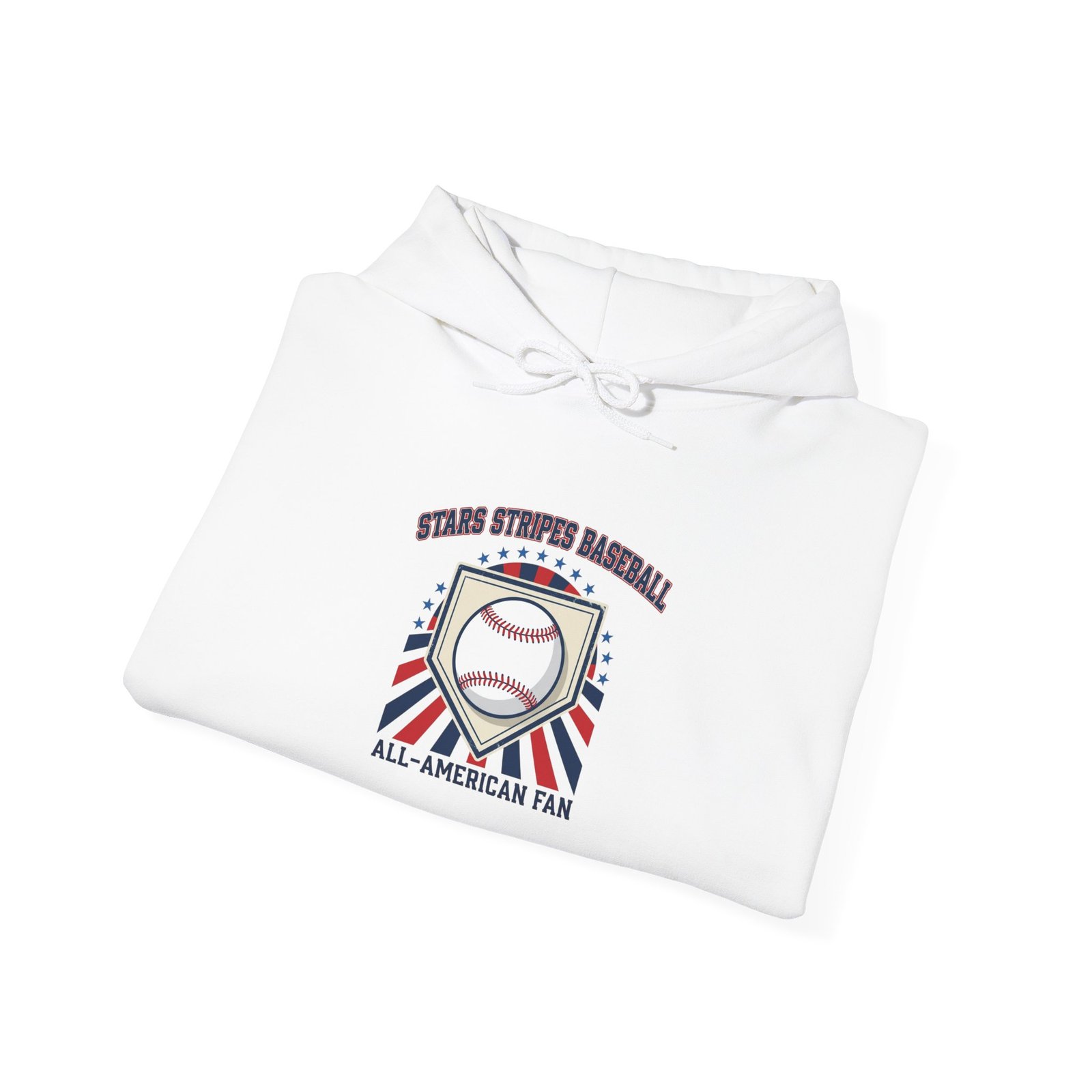 All American Baseball Crest Hoodie | patriotic baseball graphic, vintage ballpark aesthetic - Image 4