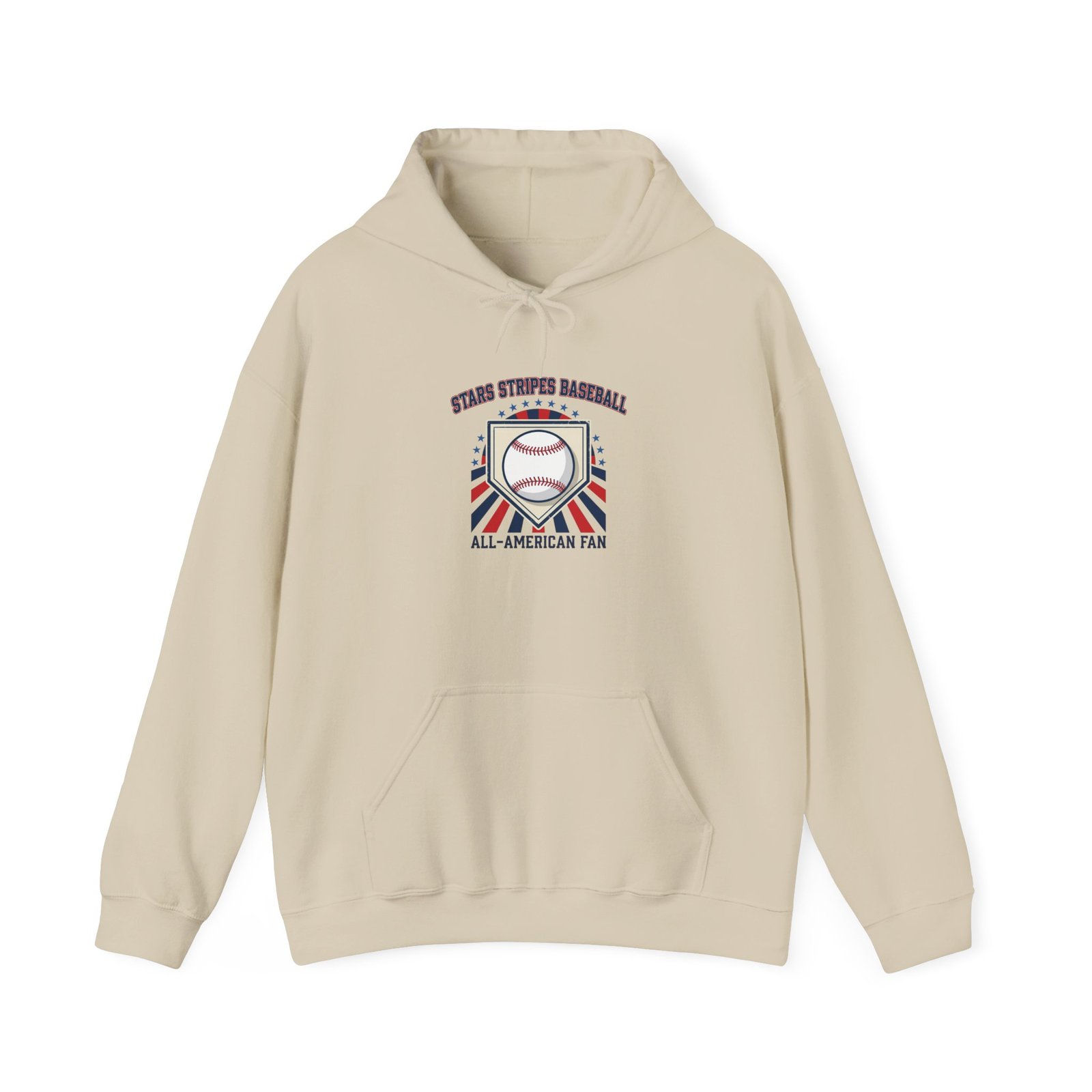 All American Baseball Crest Hoodie | patriotic baseball graphic, vintage ballpark aesthetic - Image 9
